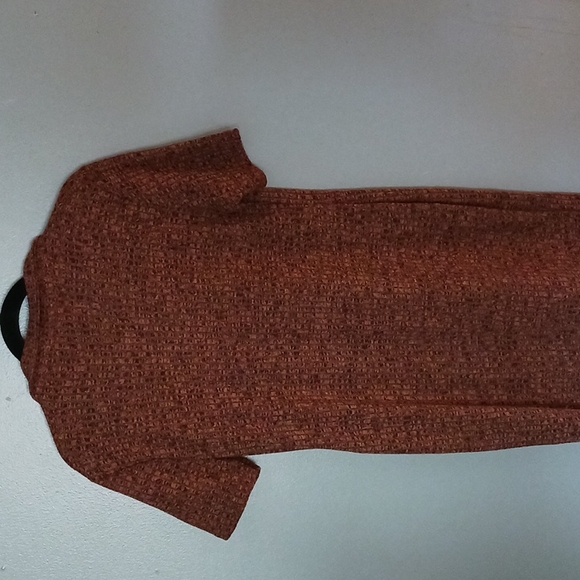 Brown dress size 12 NWT Polyester Knit Collar Open V Neck short Sleeve Primark - Picture 3 of 3